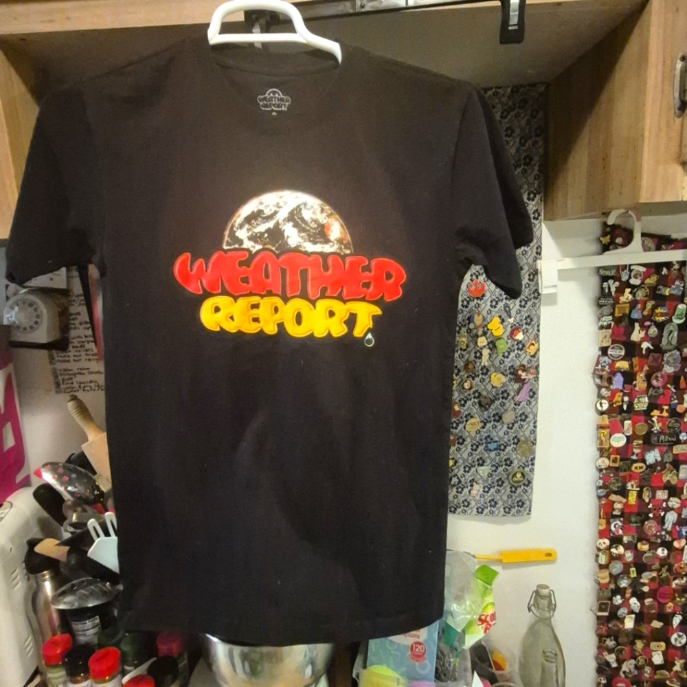 Black Weather Report Graphic T-Shirt